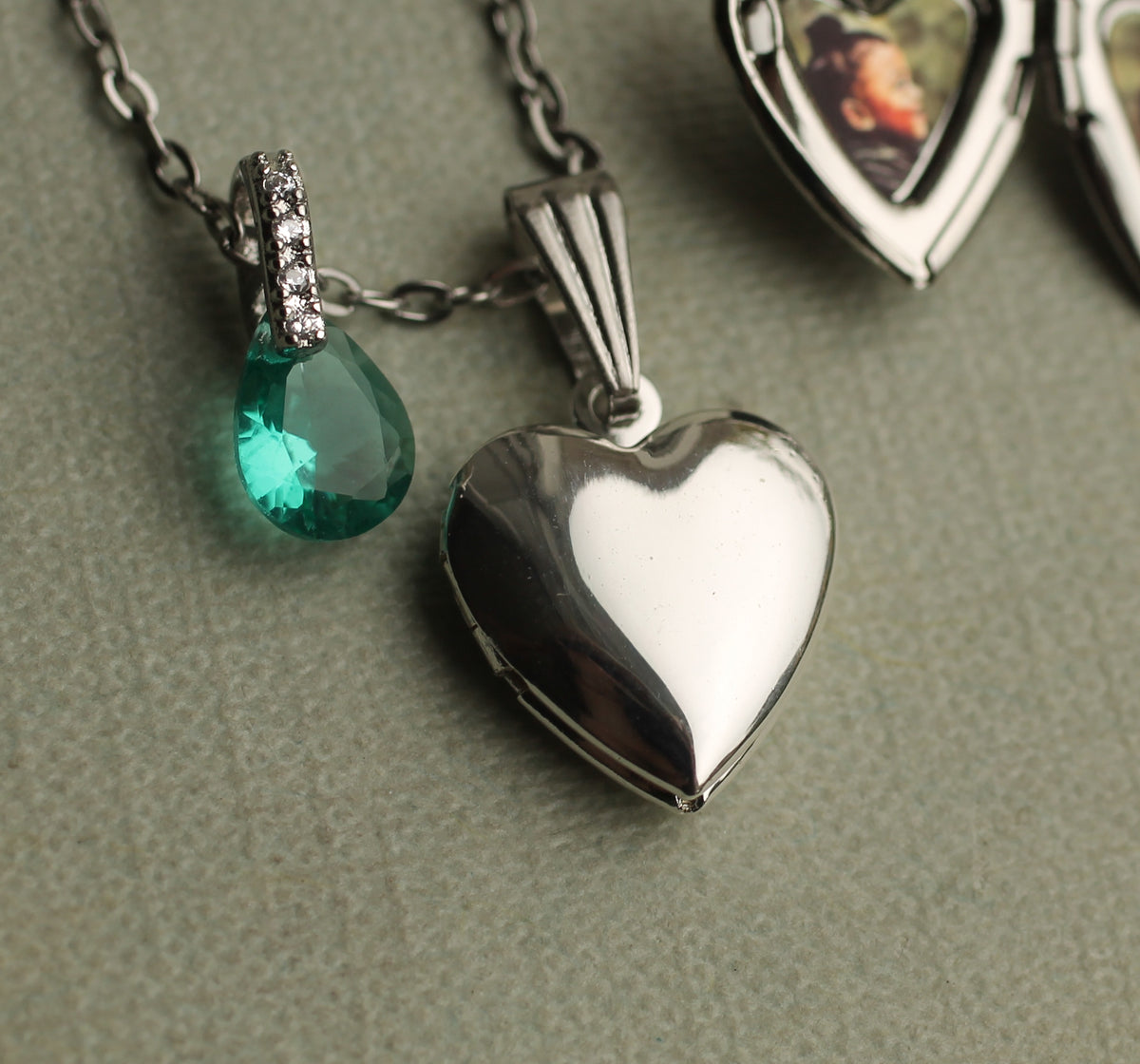 Jade Green Vintage Charm Locket