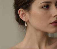 White Snowdrop Earrings
