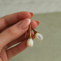 White Snowdrop Earrings