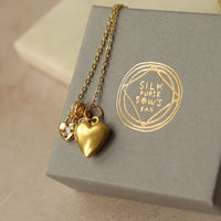 Dainty Heart Charm Locket Necklace