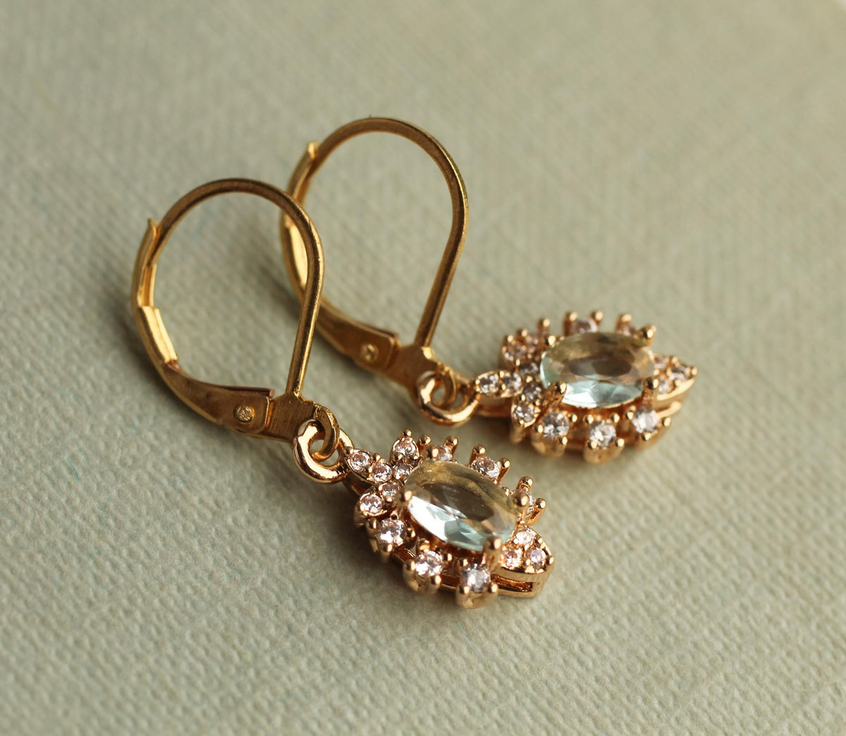 Vintage Sapphire Blue Jewel Earrings