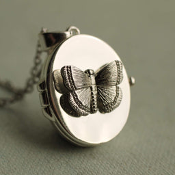 Silver Butterfly Locket