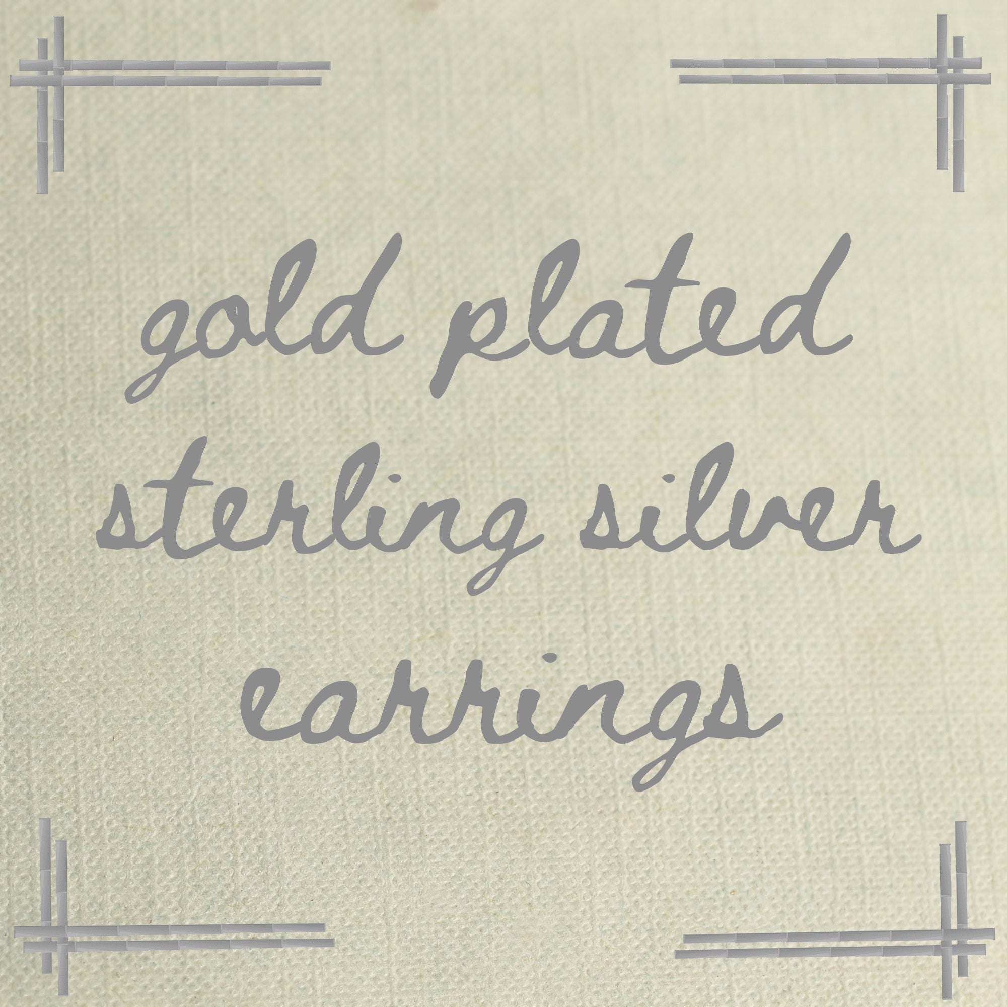 Gold Vermeil Moon Stud Earrings