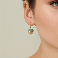 Gold Pearl & Turquoise Earrings