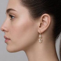 Art Deco Crystal Orbit Drop Earrings
