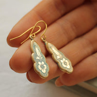 Silver Victorian Floral Earrings