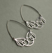 Flower Hoop Earrings