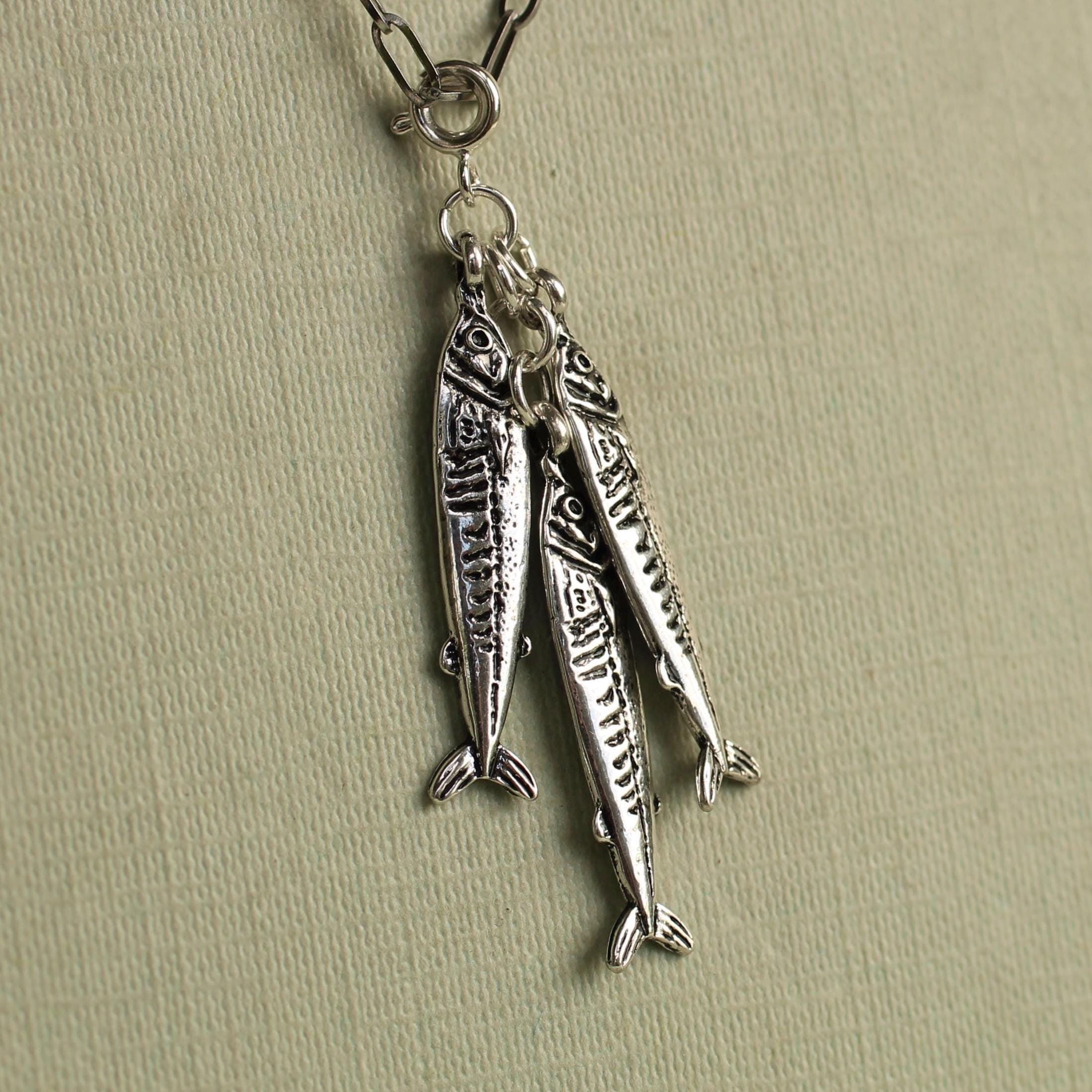 Catch of the Day Silver Fish Necklace