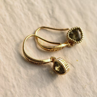 Peridot Green Heart Earrings