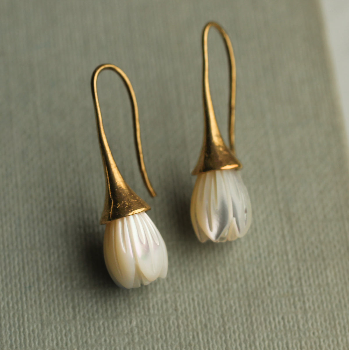 White Snowdrop Earrings