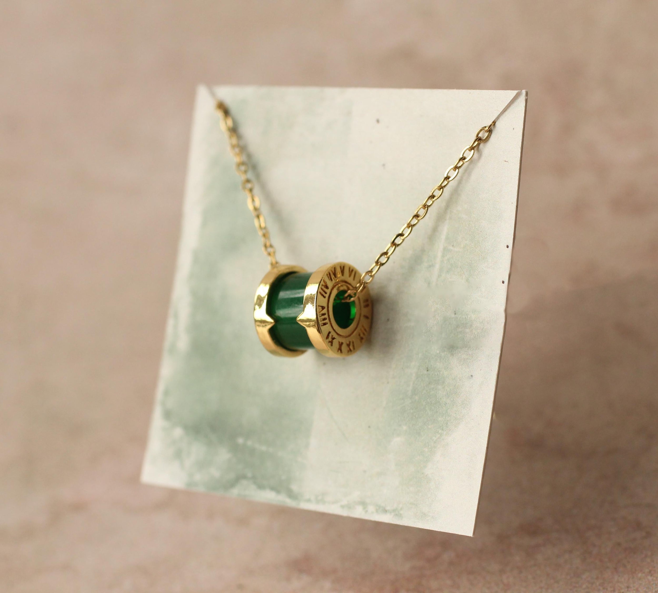 Gold Sewing Thread Necklace