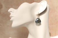 Labradorite Navy Blue Art Deco Earrings