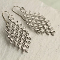 Silver Lace Bohemian Earrings