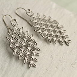 Silver Lace Bohemian Earrings