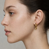 Gold Chain Stud Earrings