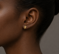 Gold Vermeil Fern Stud Earrings