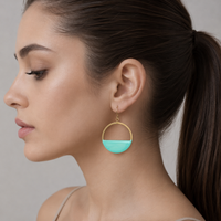 Turquoise Hoop Earrings