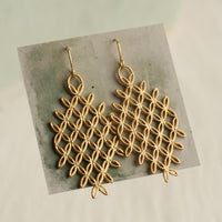 Gold Lace Bohemian Earrings