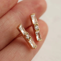 Classic Baguette Studs