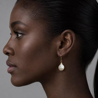 Freshwater Pearl Baroque Teardrop Earrings