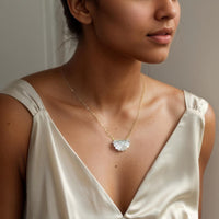 Art Deco Mother of Pearl Pendant Necklace