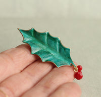 Holly Leaf Brooch