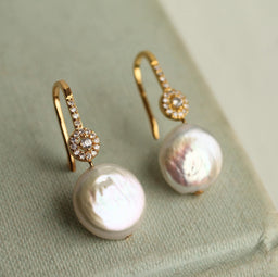 Freshwater Pearl Orbit Drop Earrings
