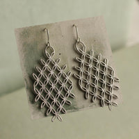 Silver Lace Bohemian Earrings