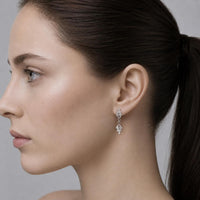 Art Deco Silver Drop Earrings