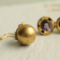 Gold Ball Locket Necklace