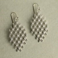 Silver Lace Bohemian Earrings