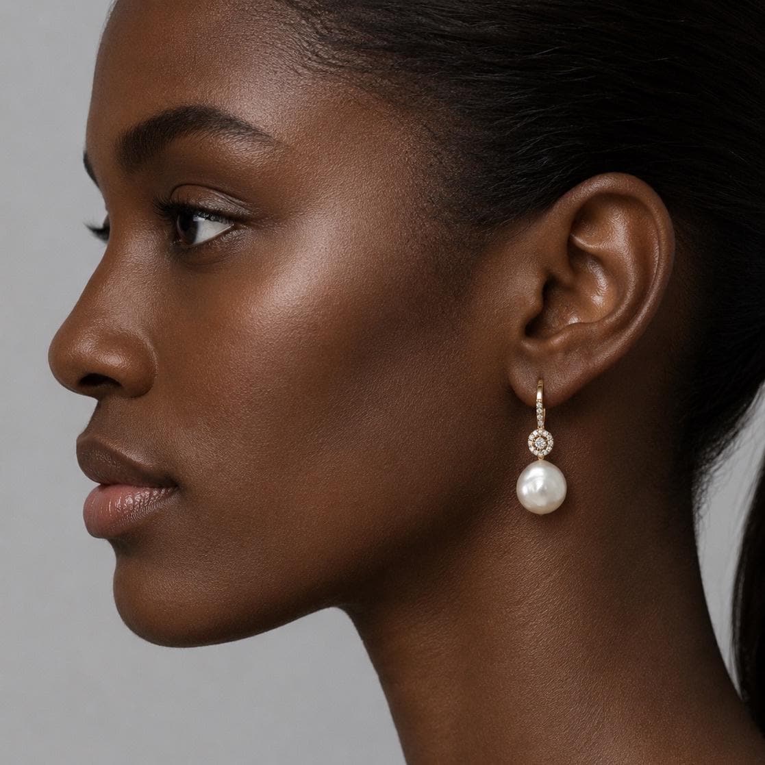 Freshwater Pearl Orbit Drop Earrings