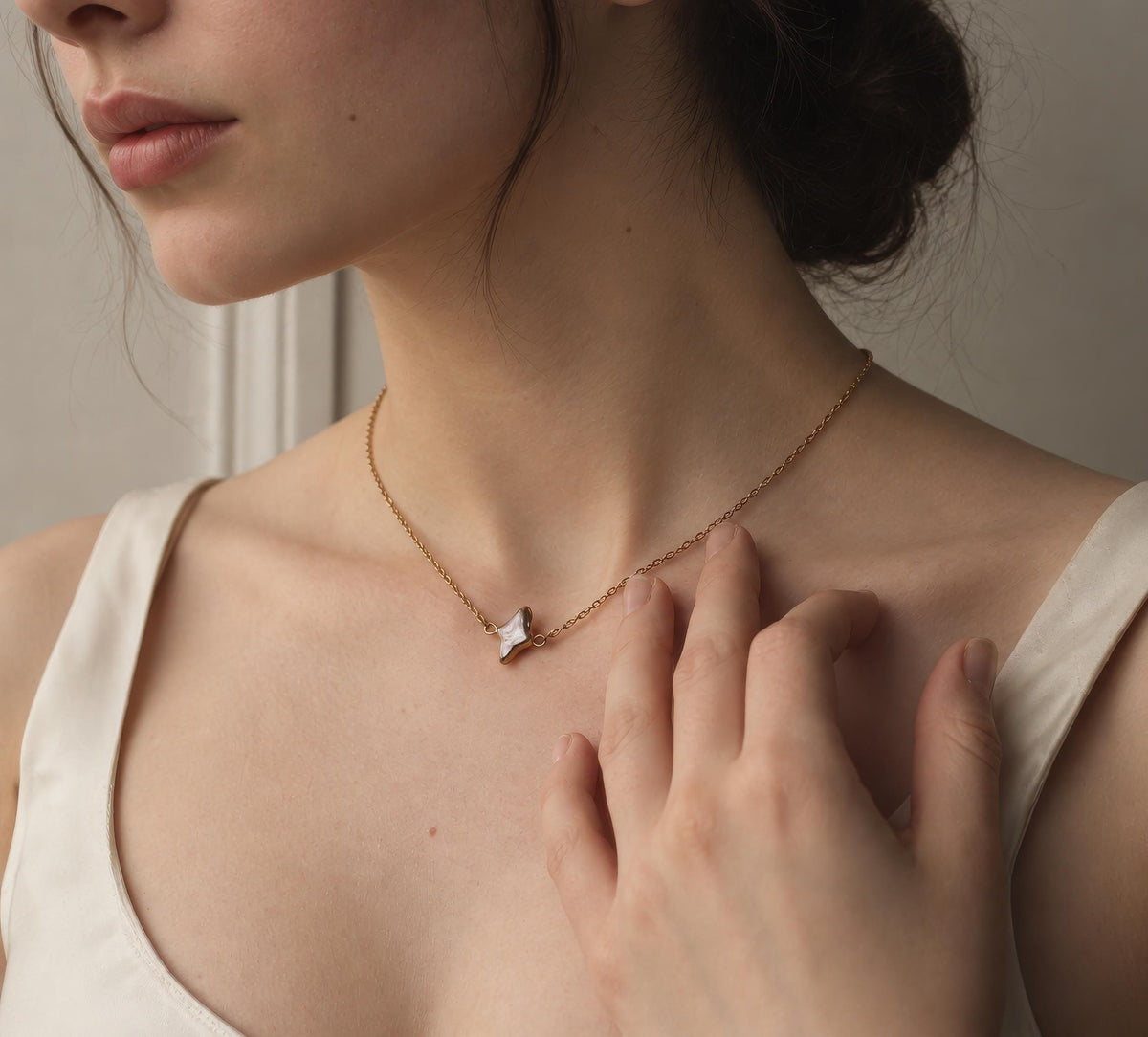 Baroque Pearl Star Necklace