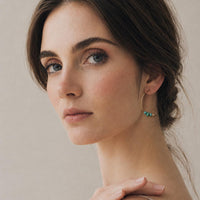 Turquoise Amazonite Hoop Earrings