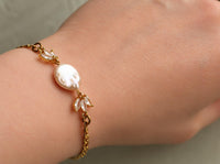 Freshwater Pearl Flower Girl Bracelet