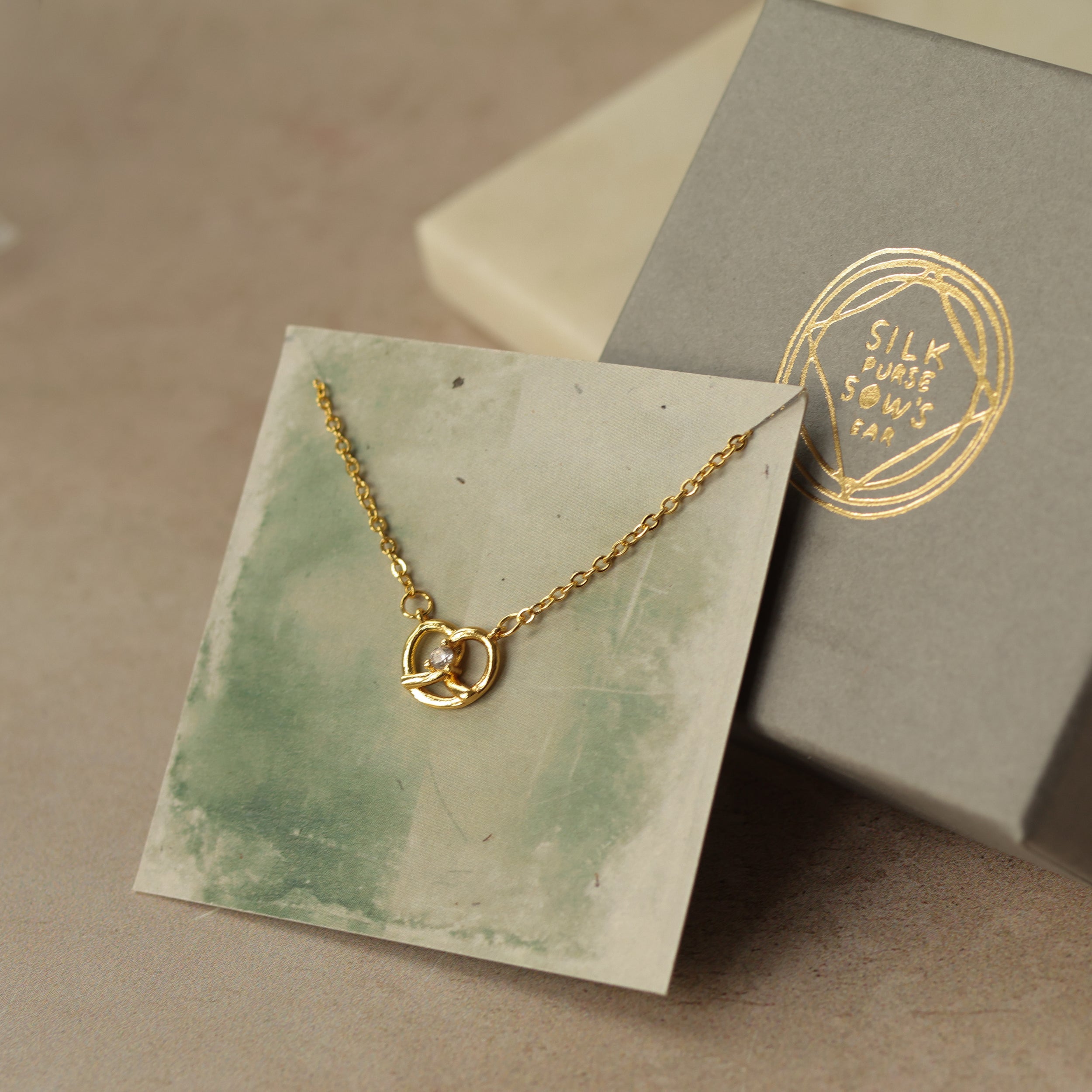 Gold Pretzel Necklace