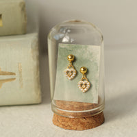 Gold Padlock Stud Earrings