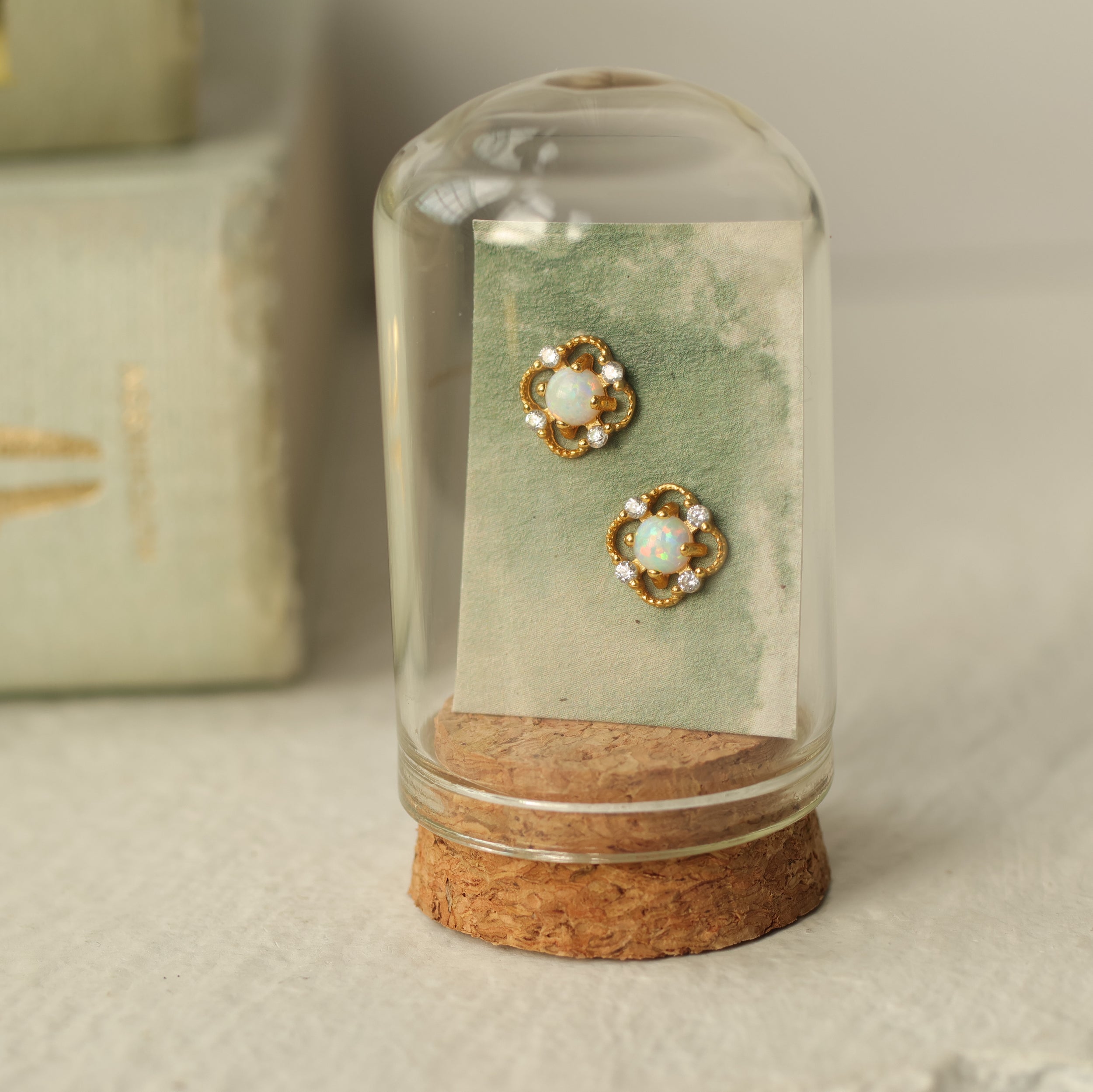 Victorian Opal Stud Earrings