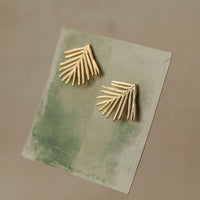 Pine Needle Fir Branch Stud Earrings