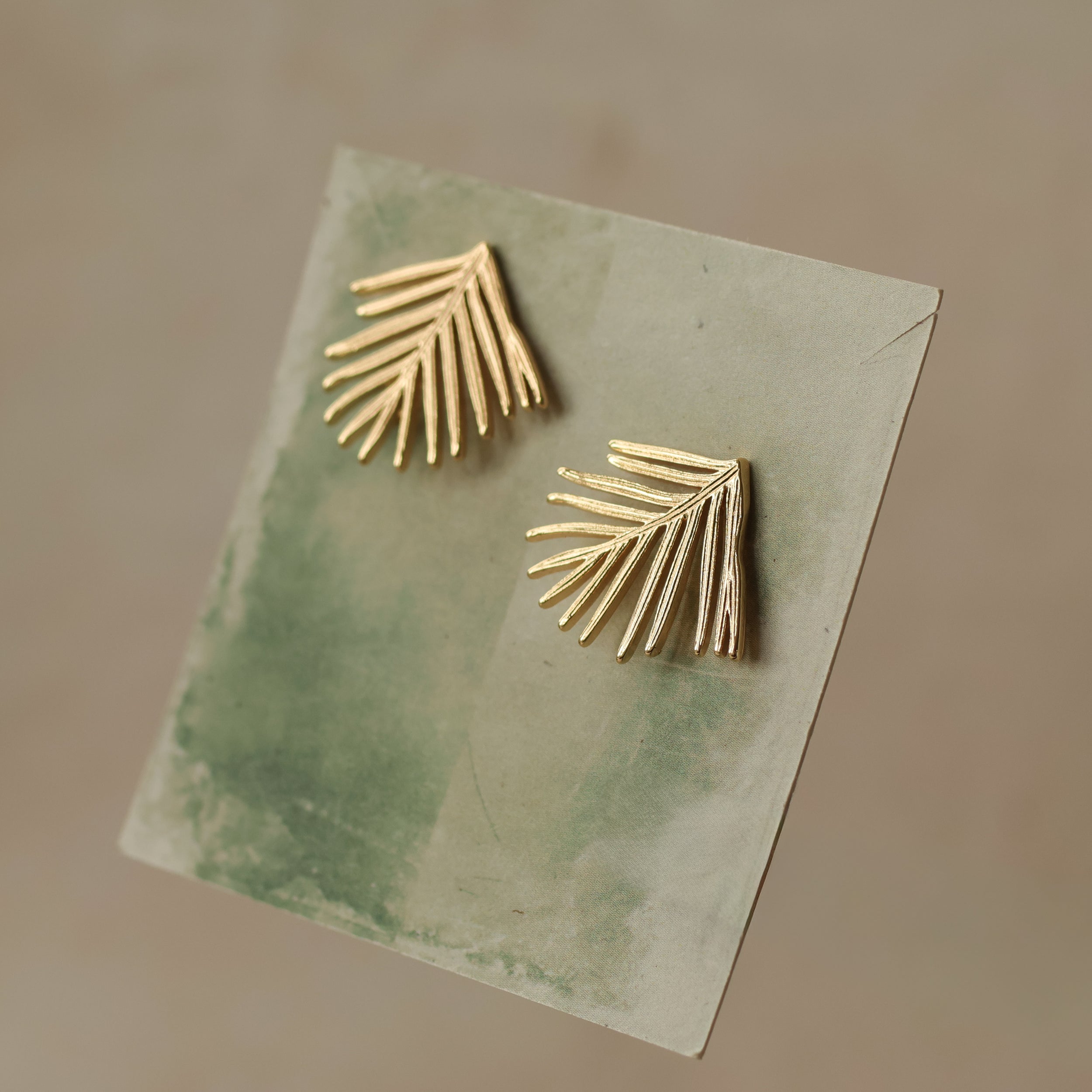 Pine Needle Fir Branch Stud Earrings