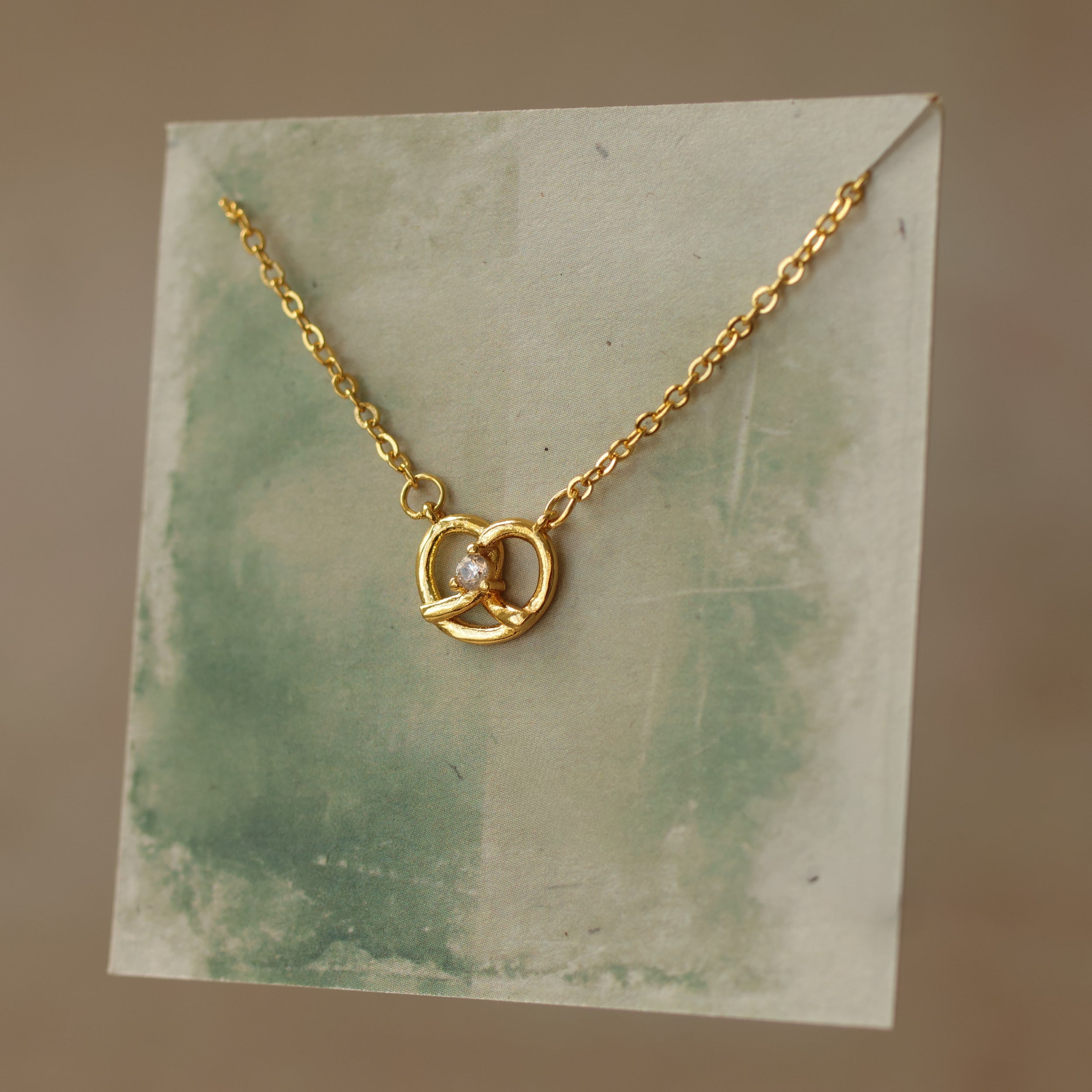 Gold Pretzel Necklace
