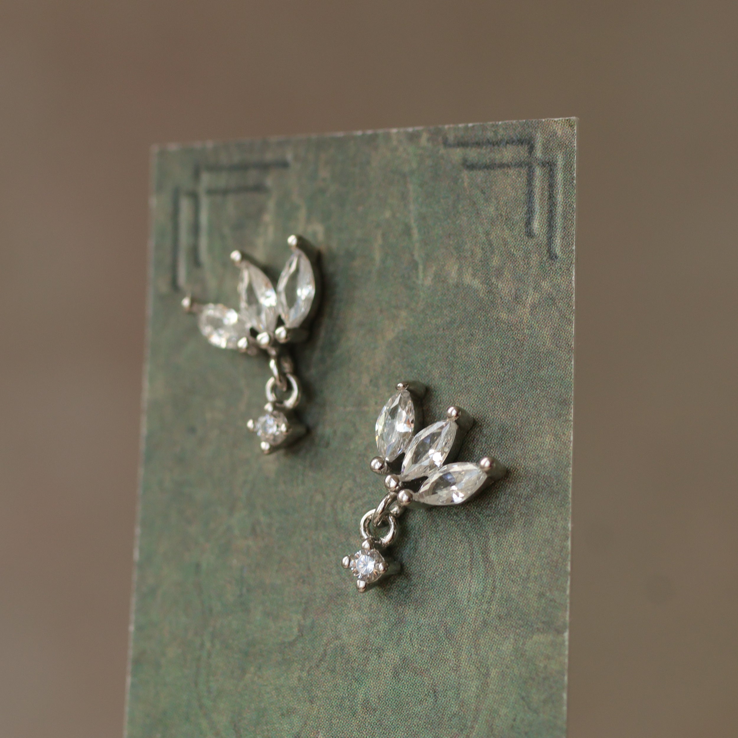 Sterling Silver Petal Stud Earrings