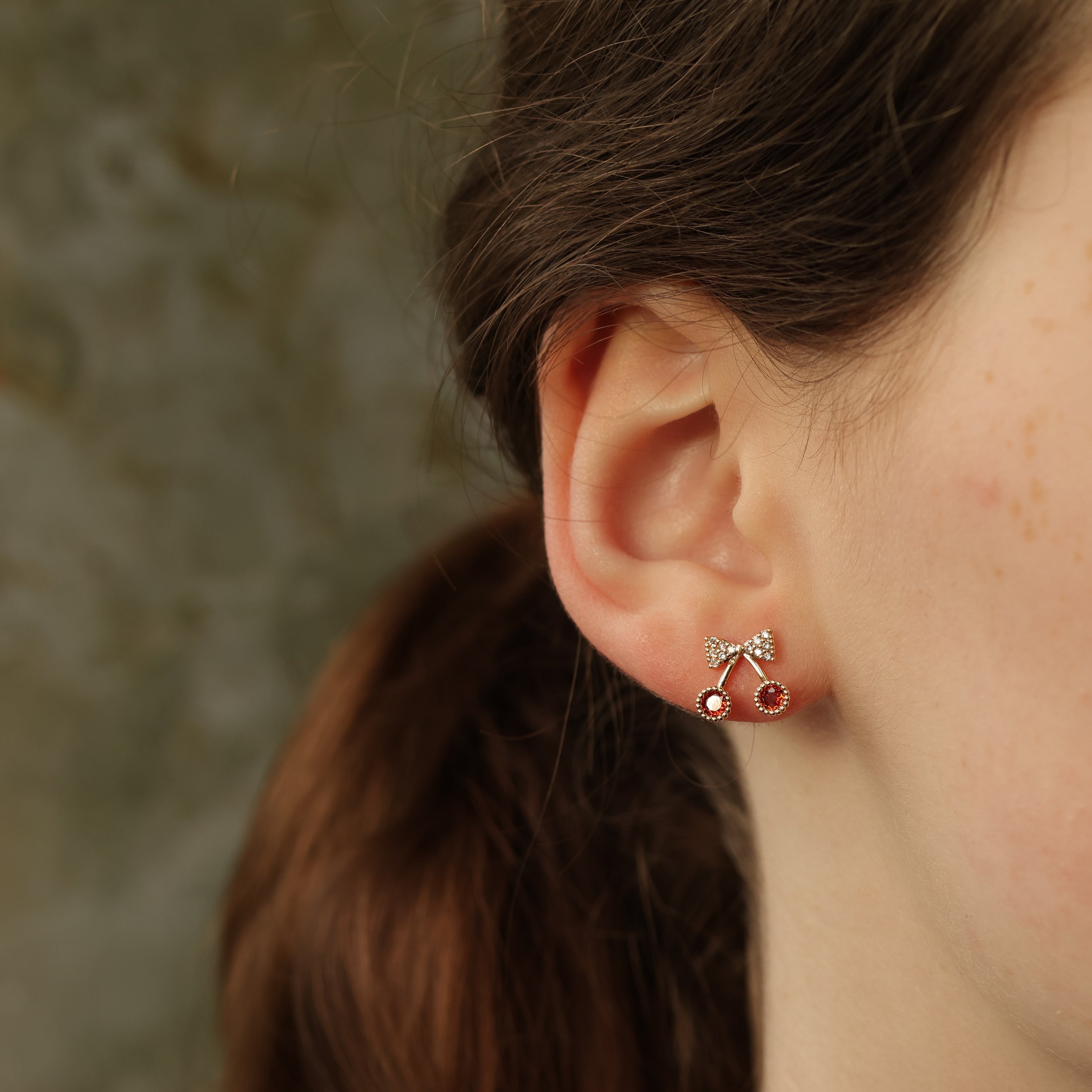Cherry Stud Earrings