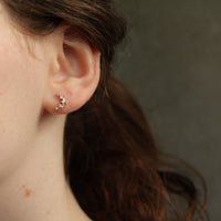 New Moon Crescent Stud Earrings