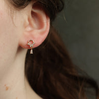 Gold Vermeil Tiny Droplet Hoop Earrings