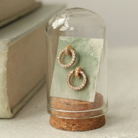 Crystal Hardware Stud Earrings
