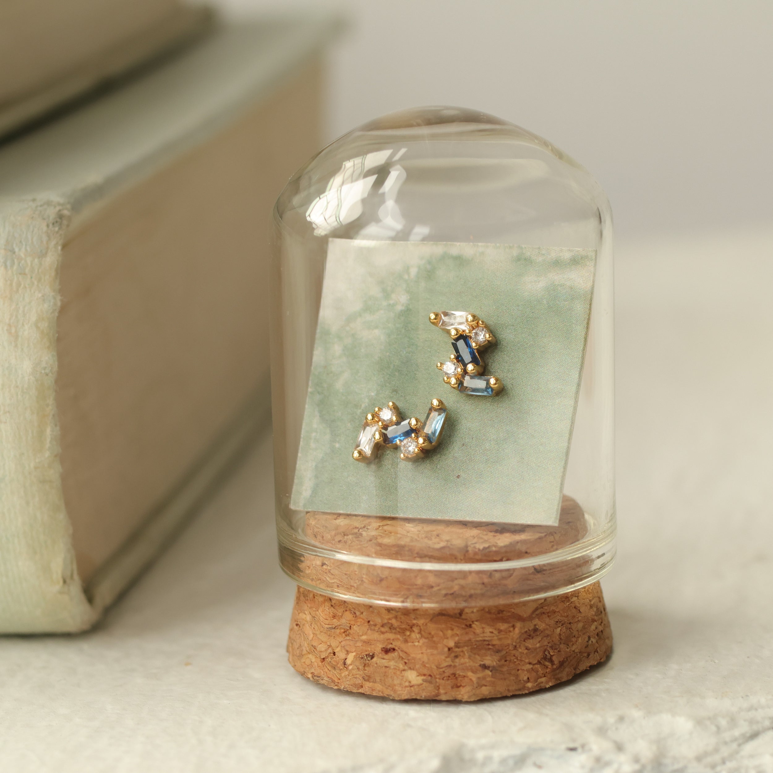Sapphire Baguette Stud Earrings