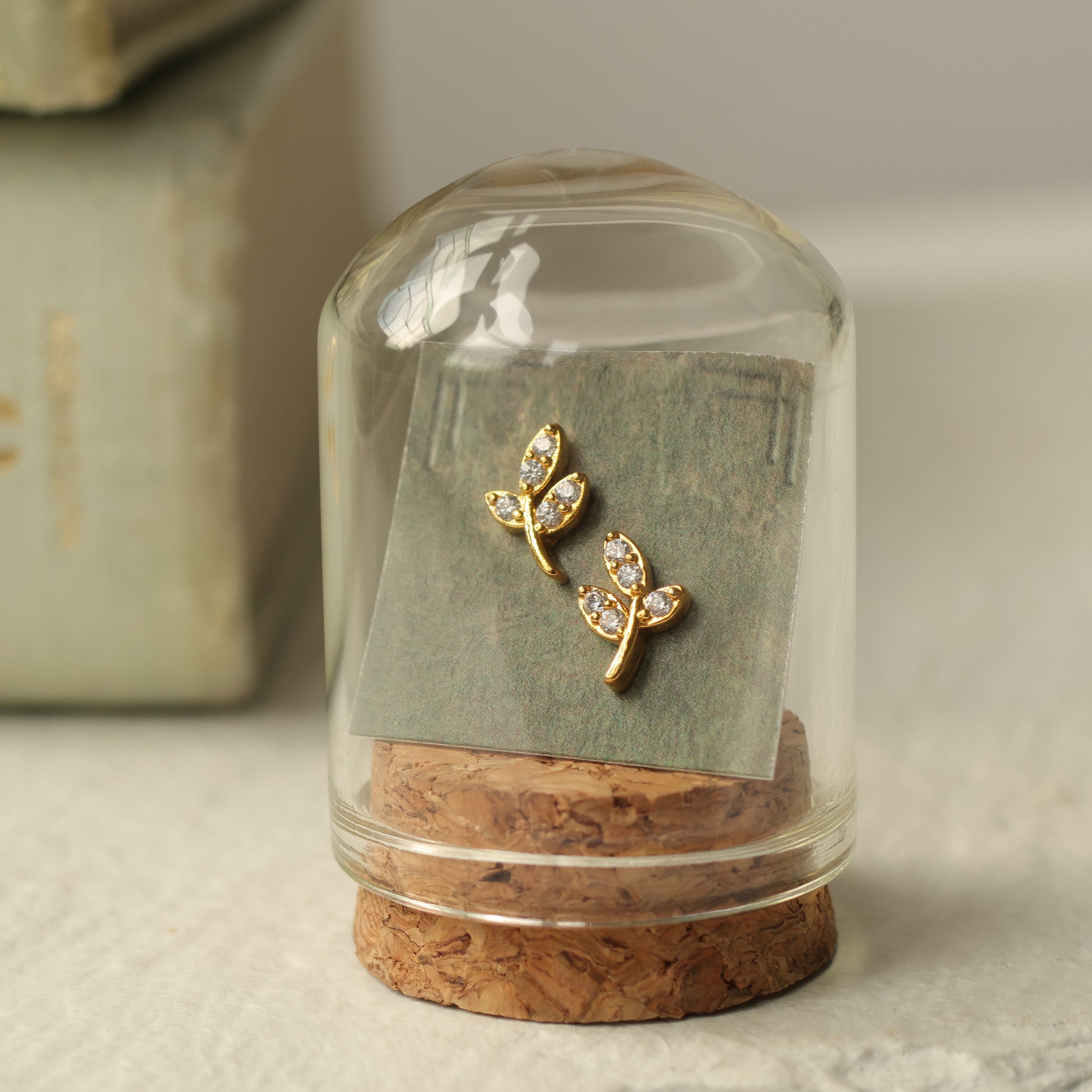 Tiny Leaf Stud Earrings