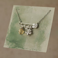 Silver Pin Charm Necklace
