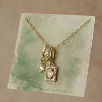 Vintage Crystal Charm Necklace